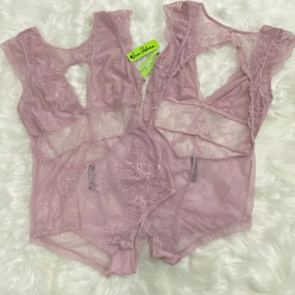 Dawn Pink Lace Sam Edelman Bodysuit - Picture 3 of 5